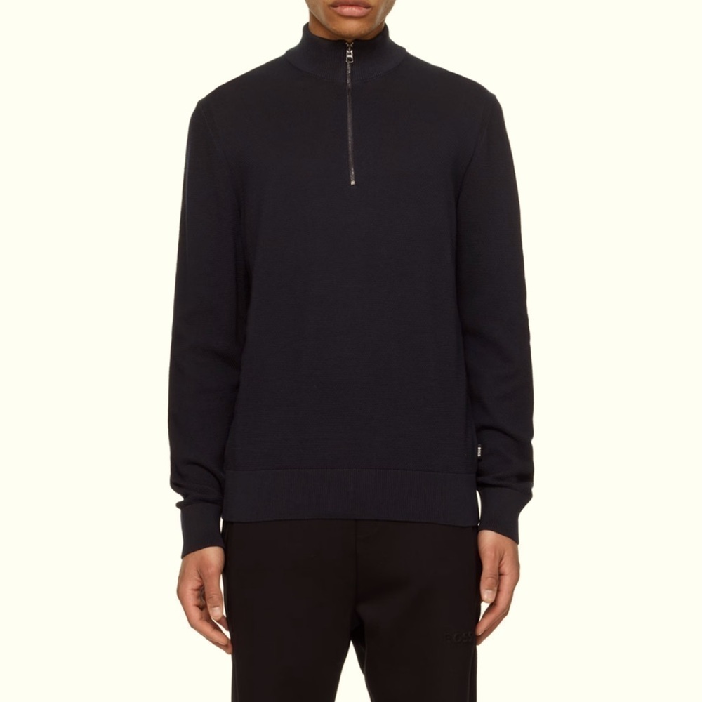 Hugo Boss‎ half zip long sleeve shirt . Size XL